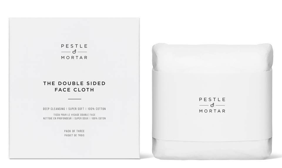 Pestle & Mortar Double Sided Face Cloths Pack of 3