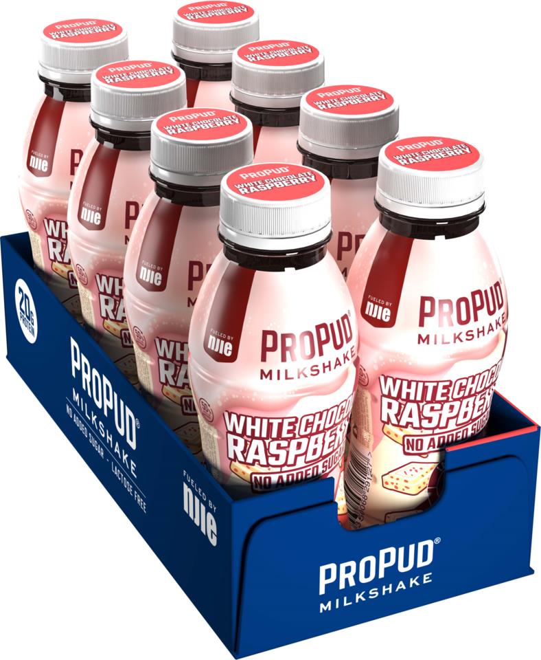 ProPud Protein Milkshake White Chocolate Raspberry 8 x 330 ml