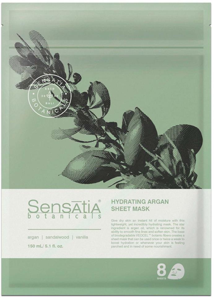 Sensatia Botanicals Hydrating Argan Sheet Mask – 8 masks  