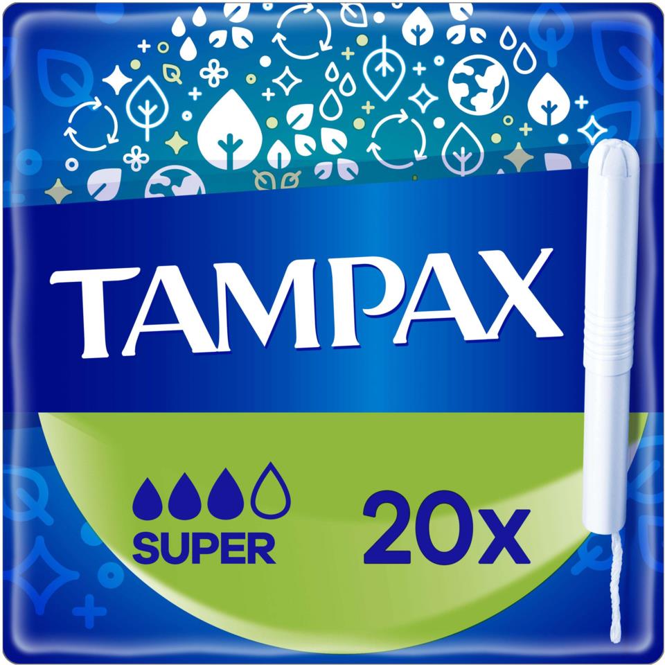 Tampax Super Tampons With Cardboard Applicator 20 Count
